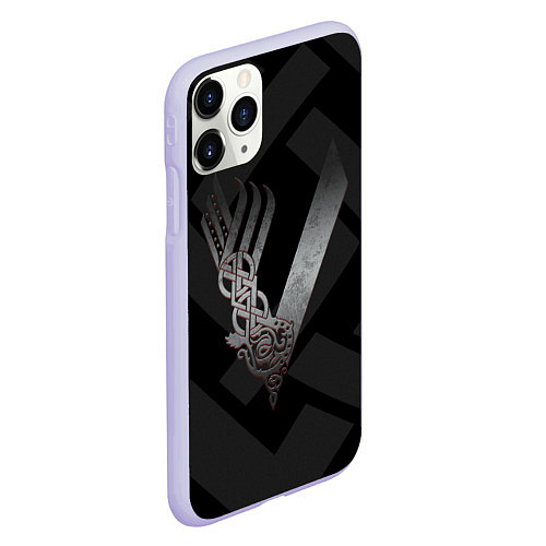 Чехол iPhone 11 Pro матовый ВИКИНГИ VIKINGS V / 3D-Светло-сиреневый – фото 2