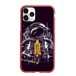 Чехол iPhone 11 Pro матовый Лакомство Космонавта, цвет: 3D-красный