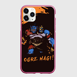 Чехол iPhone 11 Pro матовый Огр Dota 2, цвет: 3D-малиновый
