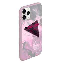 Чехол iPhone 11 Pro матовый Badoo Баду Ищу парня, цвет: 3D-розовый — фото 2