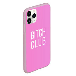 Чехол iPhone 11 Pro матовый Bitch club, цвет: 3D-розовый — фото 2