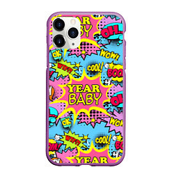 Чехол iPhone 11 Pro матовый Year baby Pop art print, цвет: 3D-фиолетовый