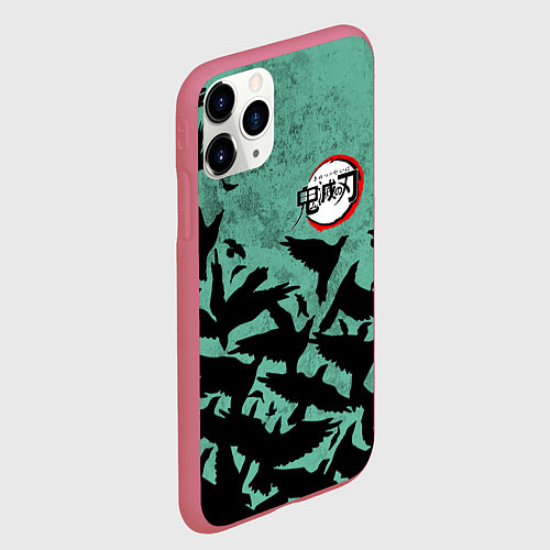Чехол iPhone 11 Pro матовый DEMON SLAYER KIMETSU NO YAIBA / 3D-Малиновый – фото 2