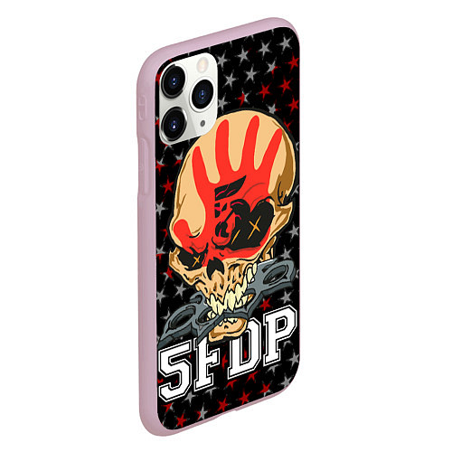 Чехол iPhone 11 Pro матовый Five Finger Death Punch 3 / 3D-Розовый – фото 2