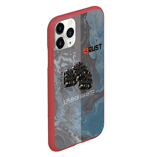 Чехол iPhone 11 Pro матовый Rust Взрыв С4 Раст / 3D-Красный – фото 2