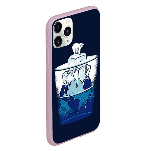 Чехол iPhone 11 Pro матовый Polar Ice Bear / 3D-Розовый – фото 2