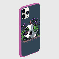 Чехол iPhone 11 Pro матовый Мыши в черепе, цвет: 3D-фиолетовый — фото 2