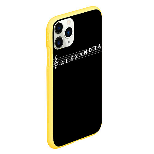 Чехол iPhone 11 Pro матовый Alexandra / 3D-Желтый – фото 2