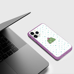 Чехол iPhone 11 Pro матовый Лягушка-маг, цвет: 3D-фиолетовый — фото 2