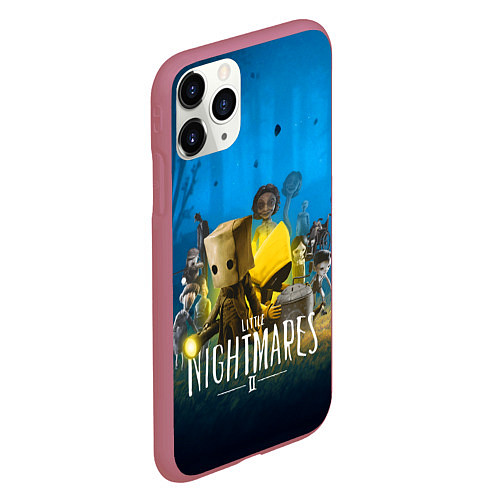 Чехол iPhone 11 Pro матовый LITTLE NIGHTMARES 2 / 3D-Малиновый – фото 2