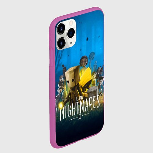 Чехол iPhone 11 Pro матовый LITTLE NIGHTMARES 2 / 3D-Фиолетовый – фото 2