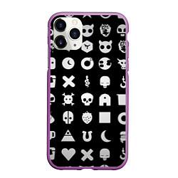 Чехол iPhone 11 Pro матовый Любовь смерть и роботы, цвет: 3D-фиолетовый