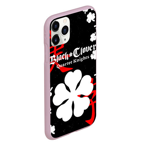 Чехол iPhone 11 Pro матовый ЧЕРНЫЙ КЛЕВЕР / 3D-Розовый – фото 2