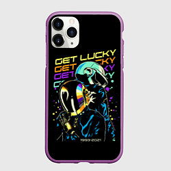 Чехол iPhone 11 Pro матовый DAFT PUNK, цвет: 3D-фиолетовый