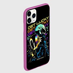 Чехол iPhone 11 Pro матовый DAFT PUNK, цвет: 3D-фиолетовый — фото 2