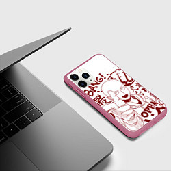 Чехол iPhone 11 Pro матовый One-Punch Man, цвет: 3D-малиновый — фото 2
