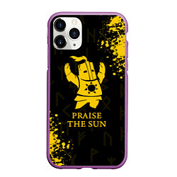 Чехол iPhone 11 Pro матовый DARK SOULS ТЁМНЫЕ ДУШИ, цвет: 3D-фиолетовый