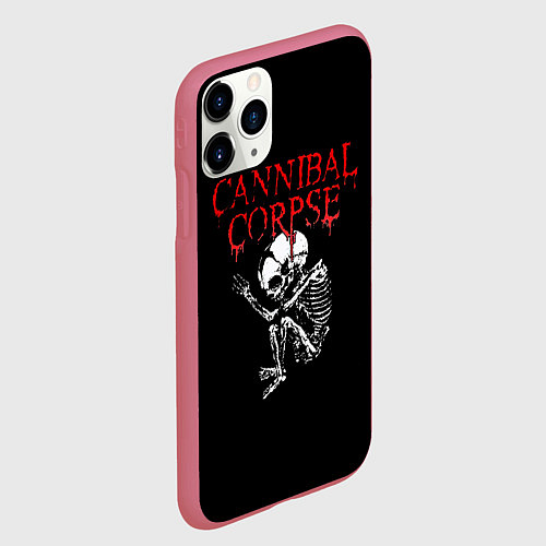 Чехол iPhone 11 Pro матовый Cannibal Corpse 1 / 3D-Малиновый – фото 2