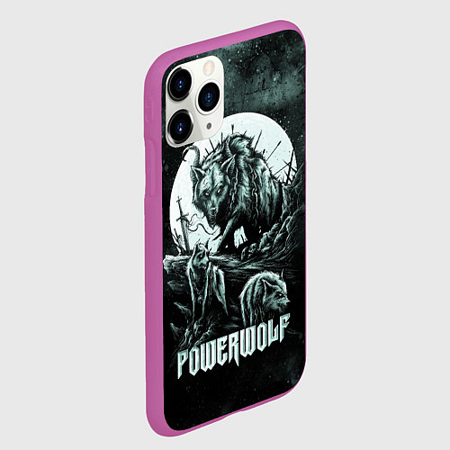 Чехол iPhone 11 Pro матовый Powerwolf / 3D-Фиолетовый – фото 2