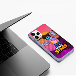 Чехол iPhone 11 Pro матовый STU СТУ Miami Brawl Stars, цвет: 3D-светло-сиреневый — фото 2