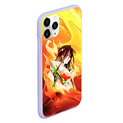 Чехол iPhone 11 Pro матовый Шаман Кинг Хао Зик, цвет: 3D-светло-сиреневый — фото 2