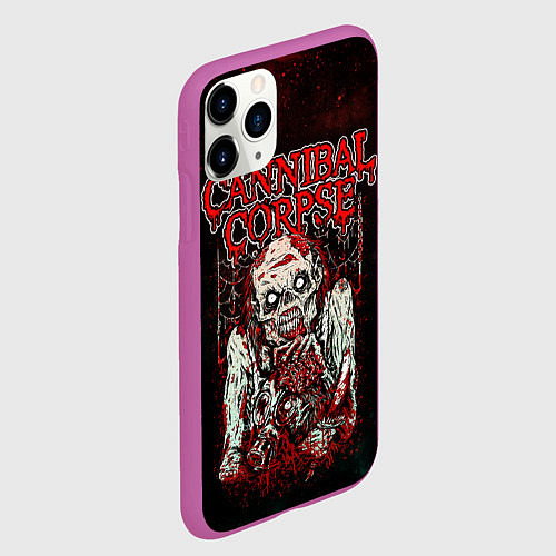 Чехол iPhone 11 Pro матовый Cannibal Corpse / 3D-Фиолетовый – фото 2