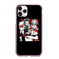 Чехол iPhone 11 Pro матовый КЛИНОК РАССЕКАЮЩИЙ ДЕМОНОВ, цвет: 3D-розовый