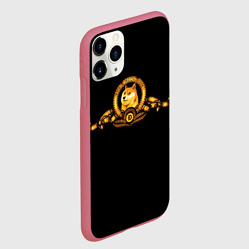 Чехол iPhone 11 Pro матовый DOGE COIN ДОГИ МЕМ / 3D-Малиновый – фото 2