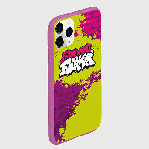 Чехол iPhone 11 Pro матовый Friday Night Funkin Кислотный / 3D-Фиолетовый – фото 2