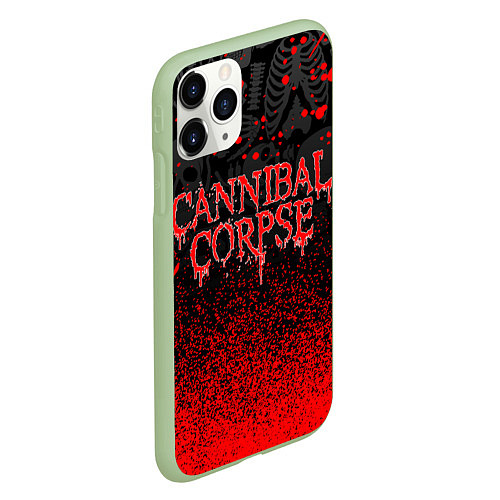 Чехол iPhone 11 Pro матовый CANNIBAL CORPSE / 3D-Салатовый – фото 2