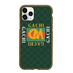 Чехол iPhone 11 Pro матовый GACHI GUCCI, цвет: 3D-коричневый