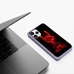 Чехол iPhone 11 Pro матовый Rock & Roll, цвет: 3D-светло-сиреневый — фото 2