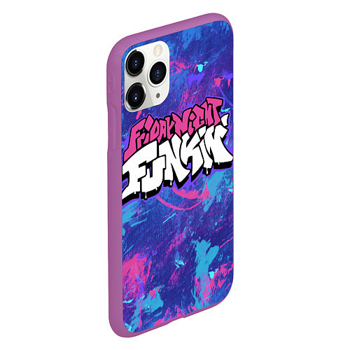 Чехол iPhone 11 Pro матовый Friday Night Funkin / 3D-Фиолетовый – фото 2