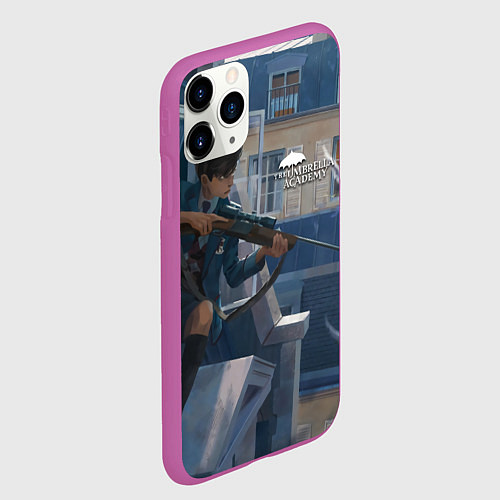 Чехол iPhone 11 Pro матовый Пятый снайпер / 3D-Фиолетовый – фото 2