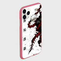 Чехол iPhone 11 Pro матовый Какуджа Токийский гуль, цвет: 3D-малиновый — фото 2
