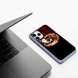Чехол iPhone 11 Pro матовый Genshin Impact - Hu Tao, цвет: 3D-светло-сиреневый — фото 2