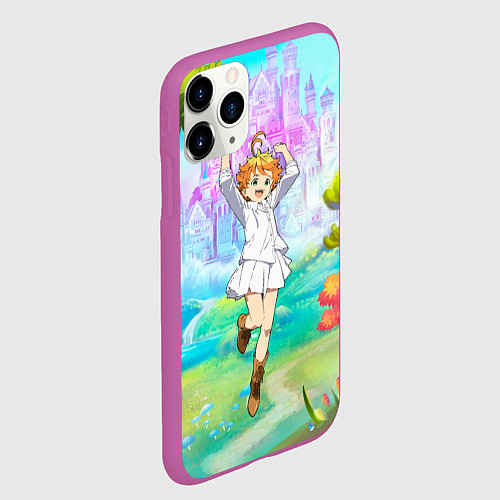 Чехол iPhone 11 Pro матовый Обещанный Неверленд / 3D-Фиолетовый – фото 2