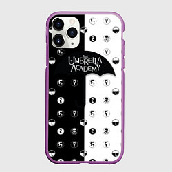 Чехол iPhone 11 Pro матовый Umbrella Academy, цвет: 3D-фиолетовый