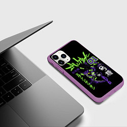 Чехол iPhone 11 Pro матовый Евангелион, EVA 01, цвет: 3D-фиолетовый — фото 2