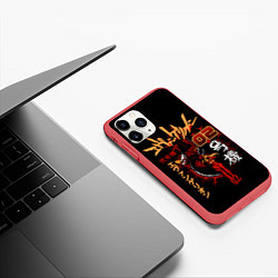 Чехол iPhone 11 Pro матовый Евангелион, EVA 02, цвет: 3D-красный — фото 2