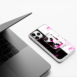 Чехол iPhone 11 Pro матовый MONOKUMA МОНОКУМА HOURGLASS, цвет: 3D-белый — фото 2