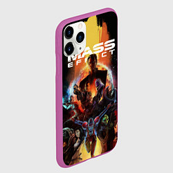 Чехол iPhone 11 Pro матовый Mass effect, цвет: 3D-фиолетовый — фото 2