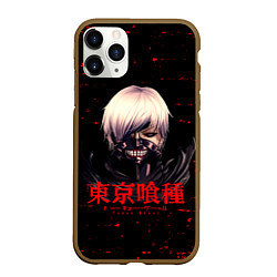Чехол iPhone 11 Pro матовый Токийский гуль Tokyo Ghoul, цвет: 3D-коричневый