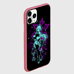 Чехол iPhone 11 Pro матовый GENSHIN IMPACT, ГАНЬ Ю, цвет: 3D-малиновый — фото 2