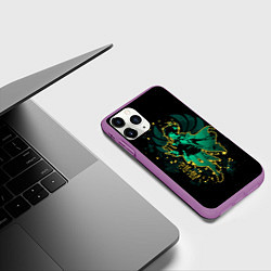 Чехол iPhone 11 Pro матовый GENSHIN IMPACT, ВЕНТИ, цвет: 3D-фиолетовый — фото 2