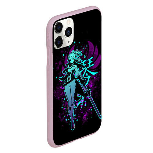 Чехол iPhone 11 Pro матовый GENSHIN IMPACT, ДЖИНН / 3D-Розовый – фото 2