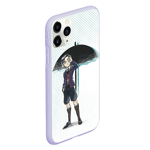 Чехол iPhone 11 Pro матовый Пятый из Академии / 3D-Светло-сиреневый – фото 2