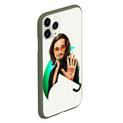 Чехол iPhone 11 Pro матовый Klaus, цвет: 3D-темно-зеленый — фото 2