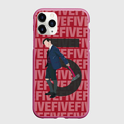 Чехол iPhone 11 Pro матовый FIVE FIVE FIVE, цвет: 3D-малиновый