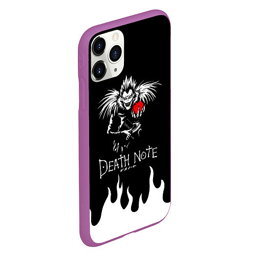 Чехол iPhone 11 Pro матовый DEATH NOTE ТЕТРАДЬ СМЕРТИ / 3D-Фиолетовый – фото 2